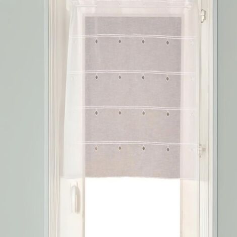 Modulable en étamine brodée losange Blanc 90x120 cm