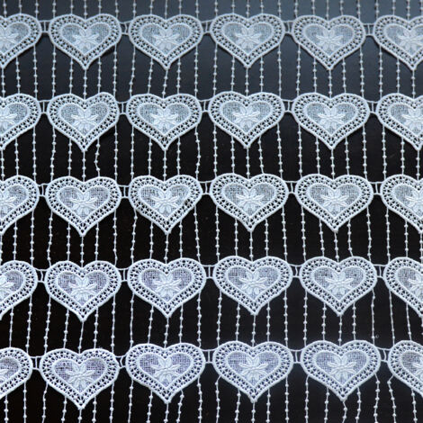 Modulable en macramé cœur Blanc 60 x120 cm