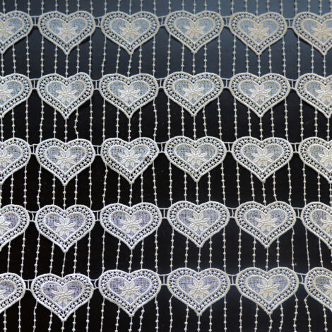 Modulable en macramé cœur Ecru 60x220cm