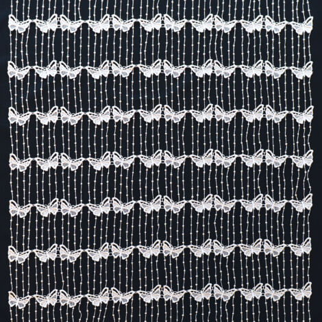 Modulable en macramé papillon Blanc 60x220 cm