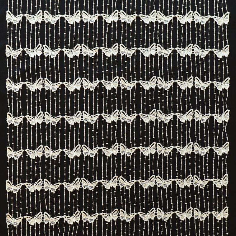 Modulable en macramé papillon Ecru 45x180 cm