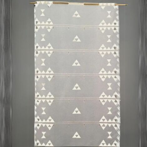 Modulable en voile brodé de triangles colorés Blanc 70x90 cm