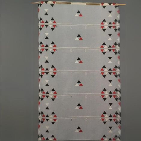 Modulable en voile brodé de triangles colorés Ivoire 70x180 cm