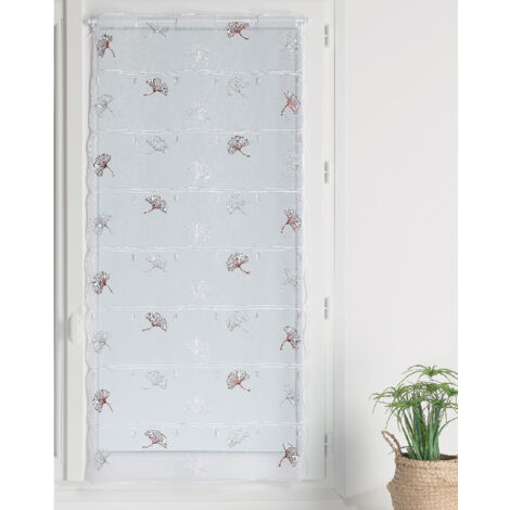 Modulable en voile fantaisie brodé Terracotta 60x120 cm
