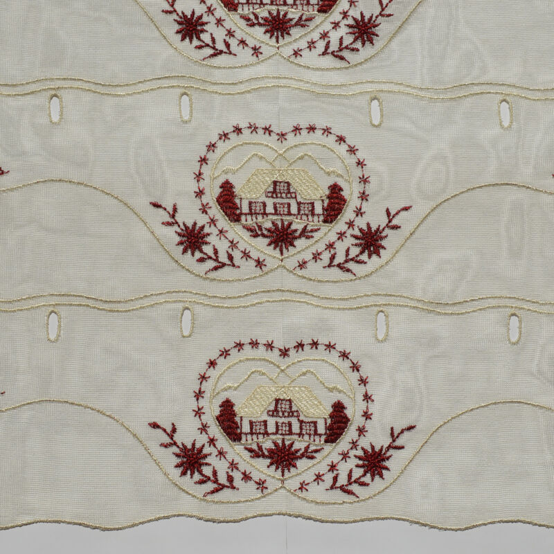 Modulable brodé esprit montagne Ecru 0.9x2.2 m