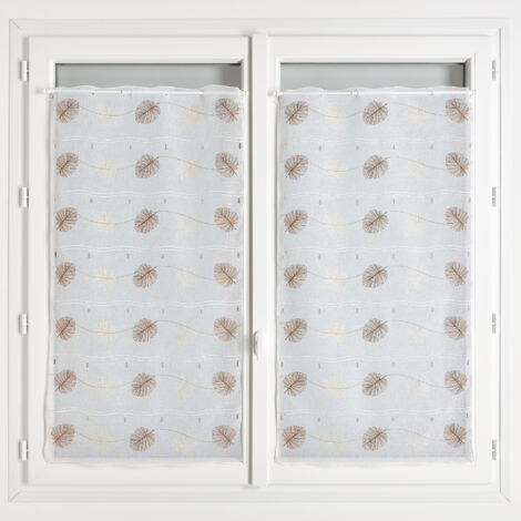 Modulable feuilles brodées Terracotta 45x90 cm