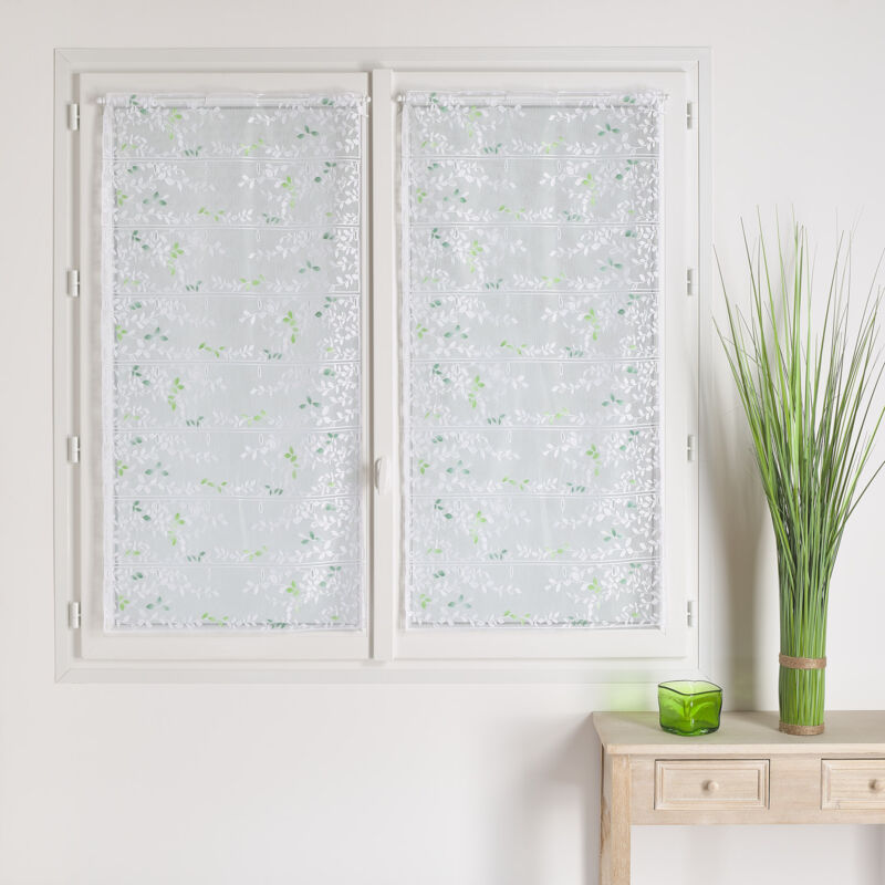 Modulable maille 100% polyester motif feuille Vert 90x160 cm