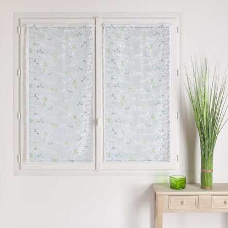 Modulable maille 100% polyester motif feuille Vert 45x90 cm
