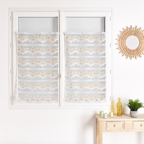 Modulable maille motif fleur Blanc 45x90 cm