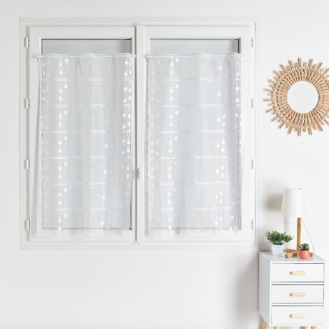 Modulable maille motif pois Blanc 90x90 cm
