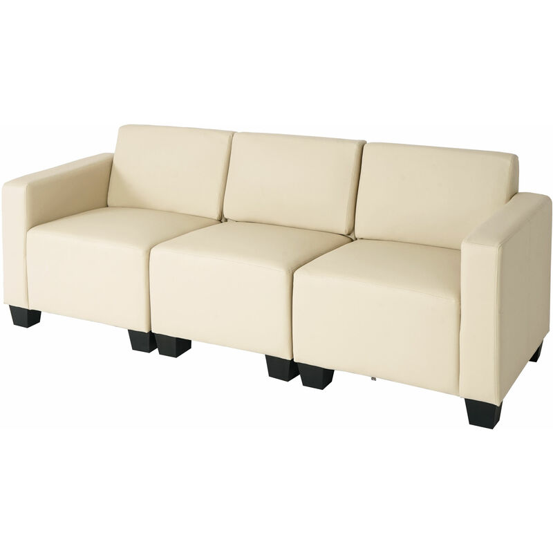 HHG - Modular 3-Sitzer Sofa Moncalieri ~ creme