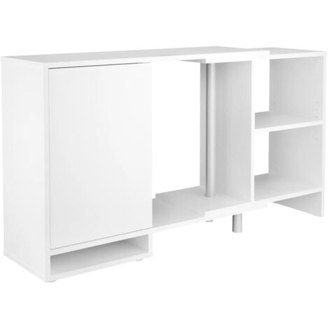 Modular Corner Storage Unit with Open Shelf White FMD