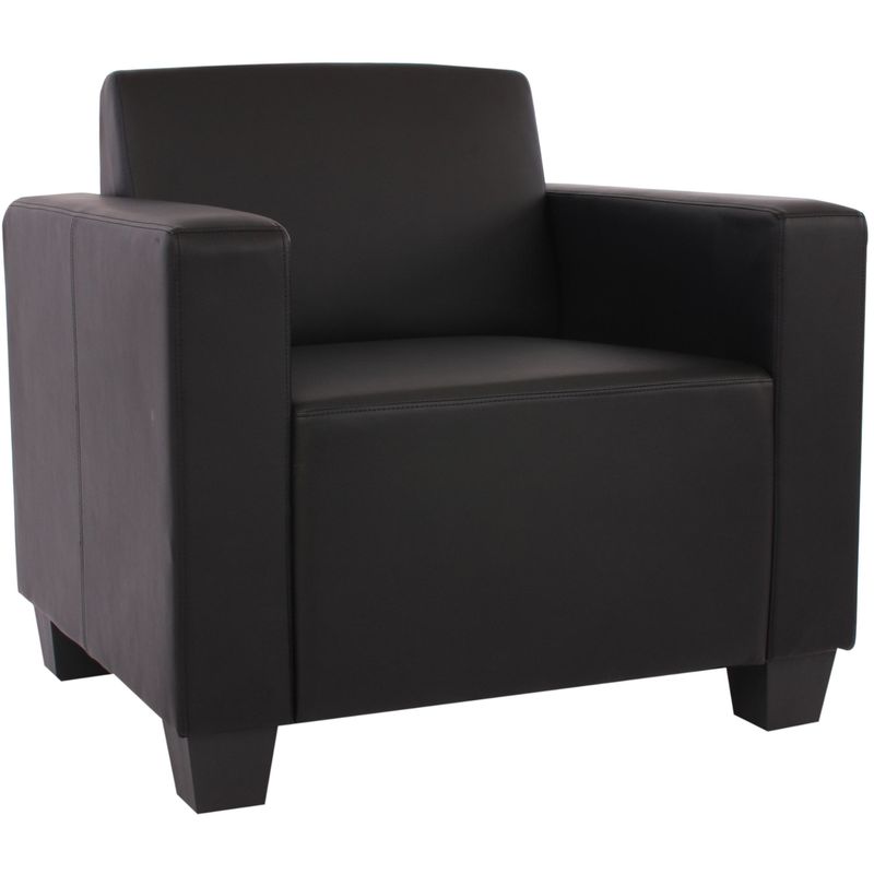 HHG - Modular Sessel Loungesessel Moncalieri, Kunstleder ~ schwarz