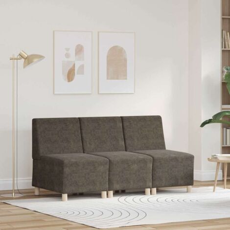 Modular Sofa Unit Armless 3 pcs Dark Grey 55 x 74 x 82 cm vidaXL
