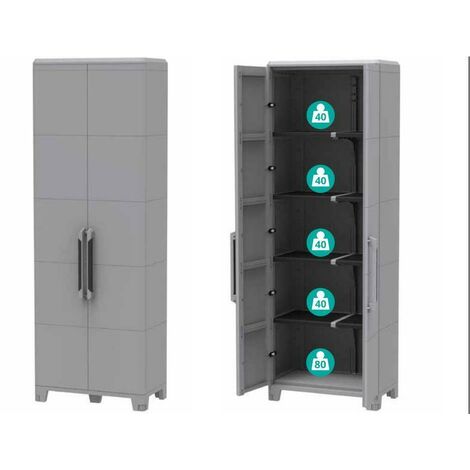 Modular5 2-hold mit 4 verstellbaren ripianen 78x43,6x225,8 cm 1002920