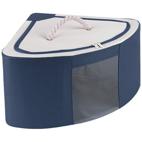 Modulare Aufbewahrungsbox mit Sichtfenster 47 x 47 x 28 cm Oxford-Gewebe und Metallrahmen Schwarz / Grau / Blau / Rosa