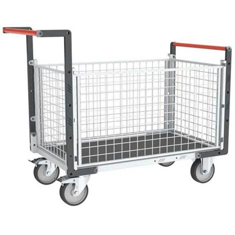 Modularer Gitterwagen 4-seitig - Rutschfeste Platte 1075x710mm - Tragkraft 500kg - 806724665