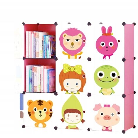 Modularer Kleiderschrank, Regal, Garderobe für Kinder, bunt, für Kleidung und Spielzeug