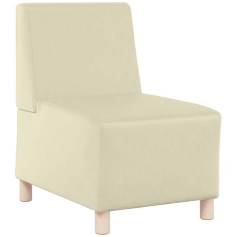  Modulares Armfreies Sofa  Creme 55 x 74 x 82 cm Kunstleder vidaXL