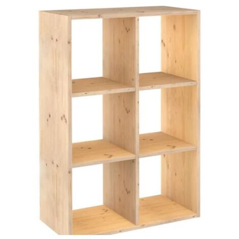 Modulares Bücherregal 6 Würfel dinamic Kiefer massiv astigarraga