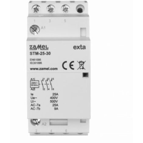 Modulares Installationsschütz 25A, 3xNO, 230V AC STM-25-30