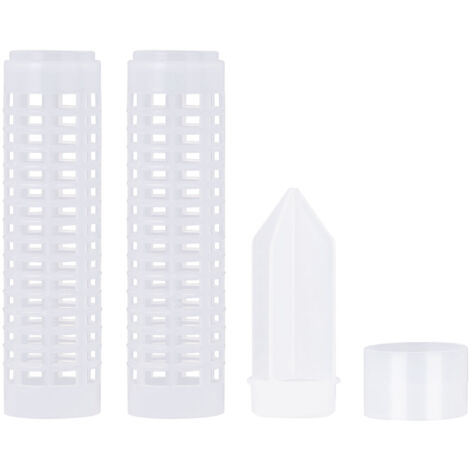 Modulares Moosranksystem für Kletterpflanzen  2-teiliges Set  Inkl. Verbindungsstück und Erdspieß  Größe: 17 × 4 cm und 28,5 × 4 cm  Transparenter, weißer Kunststoff
