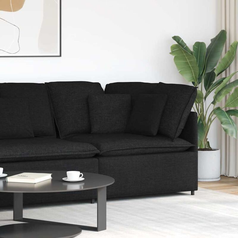 Vidaxl Modulares Sofa Eckmodul Mit Kissen Schwarz 100 Cm