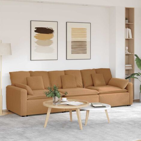 Modulares Sofa mit Kissen Beige vidaXL