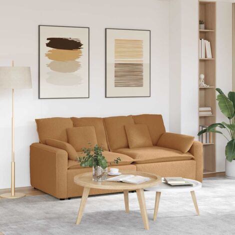Modulares Sofa mit Kissen Beige vidaXL