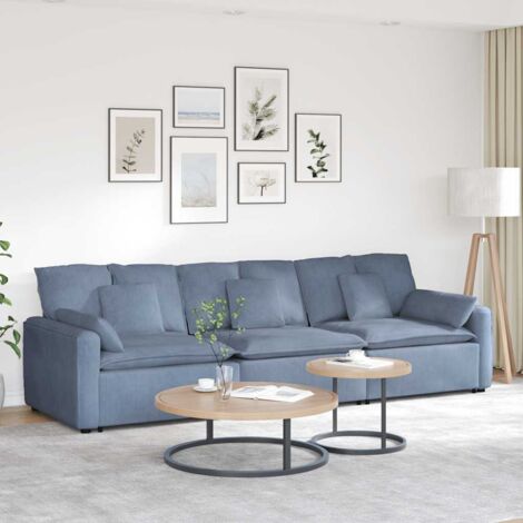 Modulares Sofa mit Kissen Blau vidaXL