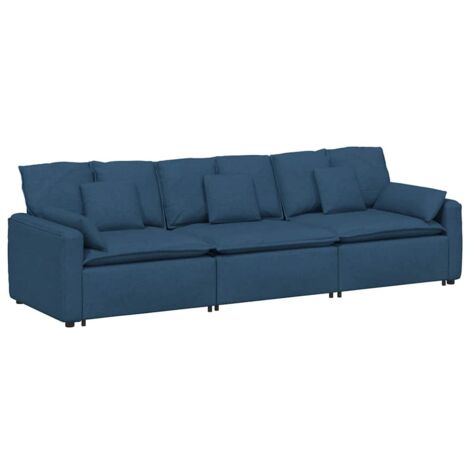 Modulares Sofa mit Kissen Blau vidaXL
