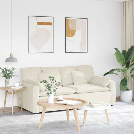 Modulares Sofa mit Kissen Cream vidaXL