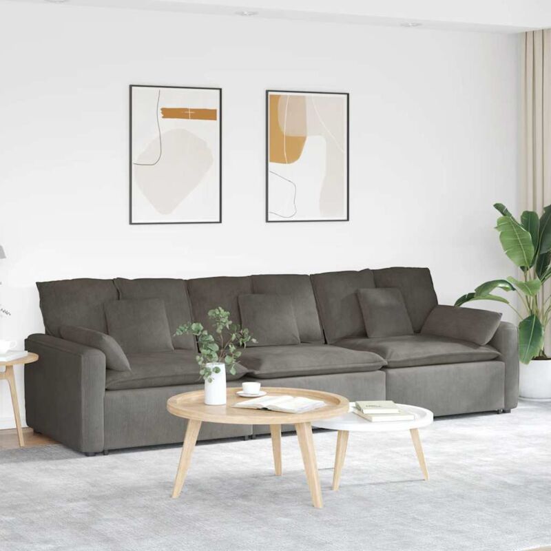 Modulares Sofa Mit Kissen Hellgrau - Vidaxl