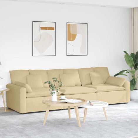 Modulares Sofa mit Kissen Graugrün vidaXL