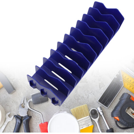 Modulares Zangen-Organizer-Rack (Blau) für 10 Werkzeuge, stabiles PP-Material mit rutschfester Unterseite [Werkzeugaufbewahrung]