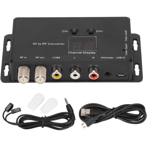 Modulateur TV Link Support Réglable Convertisseur AV vers RF pour Box Décodeurs et Sources Audio-Vidéo
