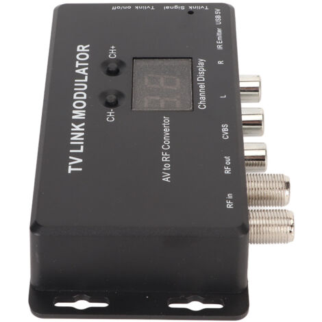 Modulateur TV réglable, compatible avec les normes PAL/NTSC, convertisseur AV vers RF, avec câble USB, convient aux boîtiers TV et aux sources audio/vidéo.
