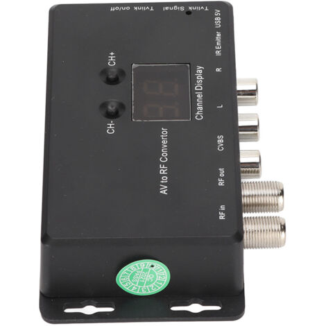 Modulateur TV Support Réglable Convertisseur AV vers RF pour Décodeurs et Sources Audio-Vidéo
