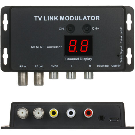 Modulateur TVLINK, convertisseur AV vers RF et prolongateur IR