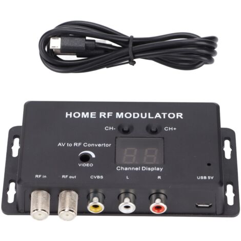 Modulateur UHF Audio Vidéo vers RF pour Lecteurs DVD, Jeux et Équipements Numériques Domestiques.