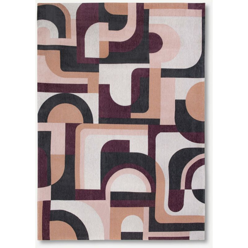 Louis De Poortere Moduldesign – Nuance Geometrischer Teppich – Hergestellt In Belgien – Mechanisches Jacquard-flachgewebe – Handgefertigt – Natürliche