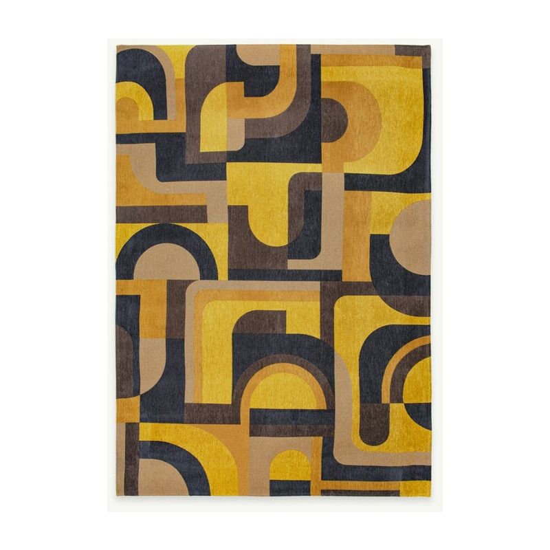 Louis De Poortere Moduldesign – Nuance Geometrischer Teppich – Hergestellt In Belgien – Mechanisches Jacquard-flachgewebe – Handgefertigt – Natürliche