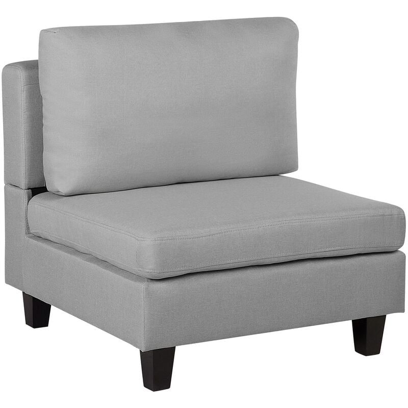 Module fauteuil en tissu gris clair pour canapé FEVIK
