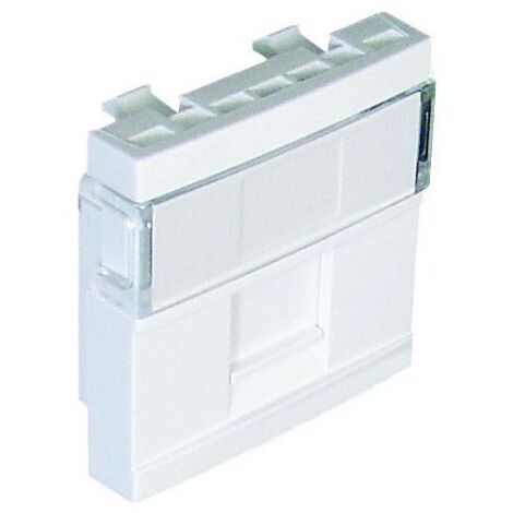Module 1 sortie pour connecteur RJ45 pour goulotte - Couleur matériel - Blanc