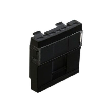 Module 1 sortie pour connecteur RJ45 pour goulotte - Couleur matériel - Noir mat