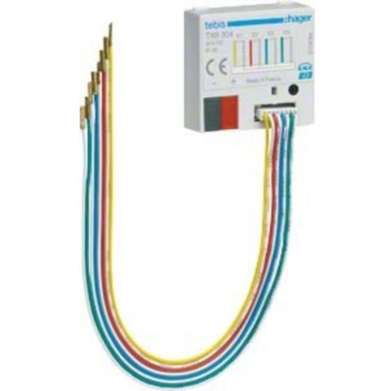 Hager - TXB304 Module d'entrEes à encastrer : 4 entrEes pour contacts libres de potentiel