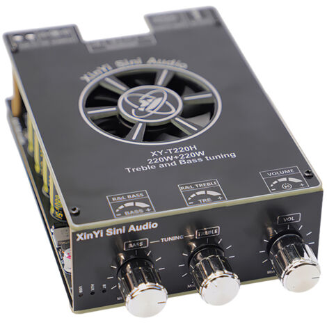 Module Amplificateur Audio Haute Puissance BT 5.2 220W Noir