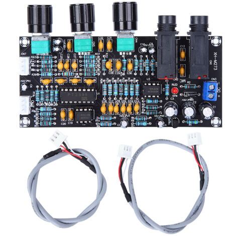 Module amplificateur carte AMP Audio 2 entrées microphone 2 canaux sonores XH-M273 DC12-24V