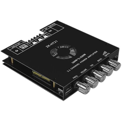 Module amplificateur de puissance numérique 2.1 canaux ZK-HT21 DC15-36V BT 5.0 TDA7498E