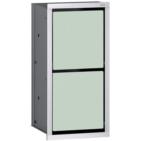 Module armoire WC rouleau ASIS 150 encastré 344mm chromé/noir